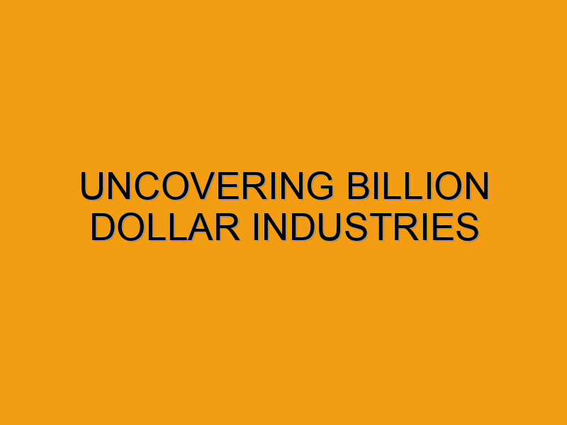 Uncovering Billion Dollar Industries - Folded Waffle