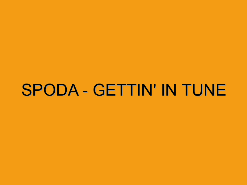 Spoda Spoda - Gettin' In Tune - Folded Waffle