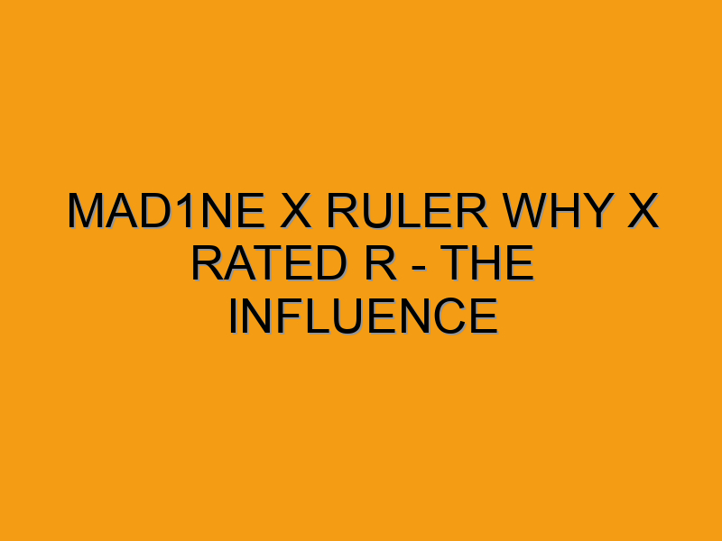 Mad1ne x Ruler Why x Rated R - The Influence - Folded Waffle