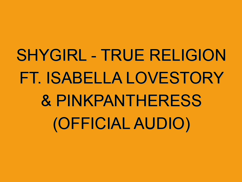 Shygirl True Religion Ft Isabella Lovestory Pinkpantheress