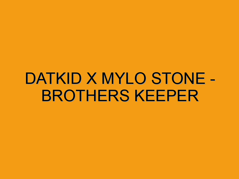 Datkid x Mylo Stone - Brothers Keeper - Folded Waffle